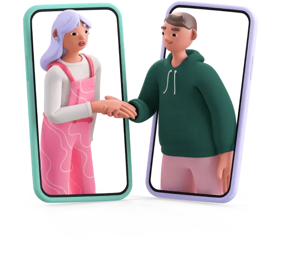 Personas dandose la mano